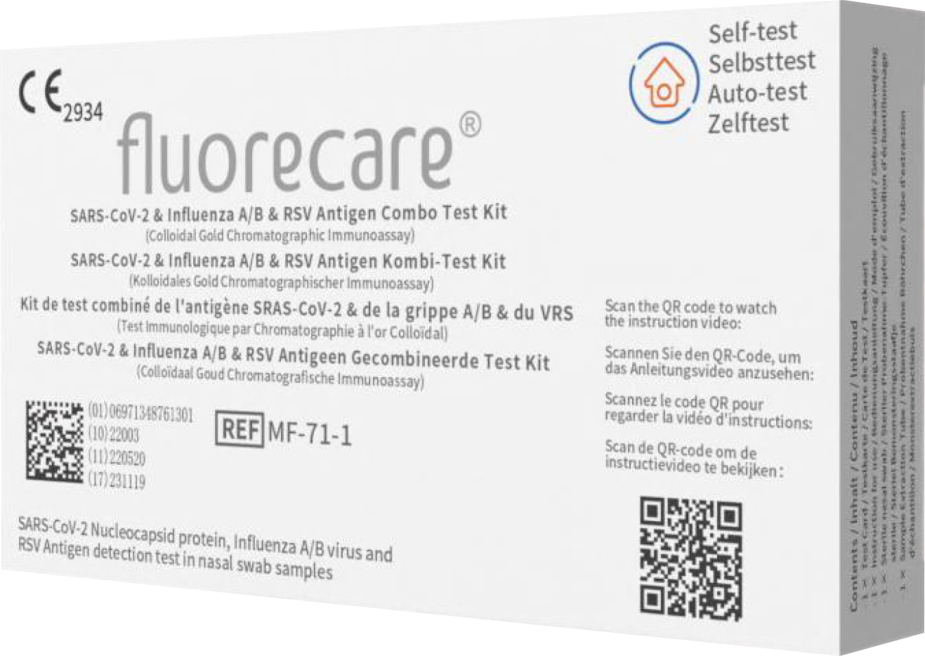 Fluorecare kombinirani test za COVID-19, gripu A/B i RSV 