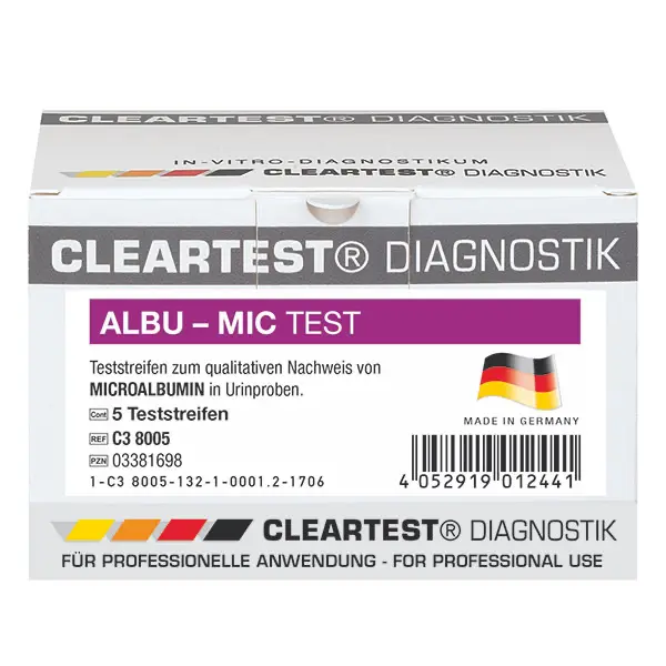 Cleartest mikroalbumin brze test trake (urin) - 12 testova (pojedinačno pakiranje)