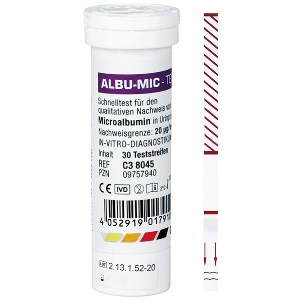 Cleartest brze mikroalbumin test trake (urin)– zajedničko pakiranje - 30 komada